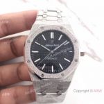 Audemars Piguet JF Factory Royal Oak Watch Replica Frosted Black Dial